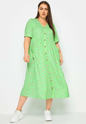 FLORAL PRINT SMOCK - Skjortekjole - green