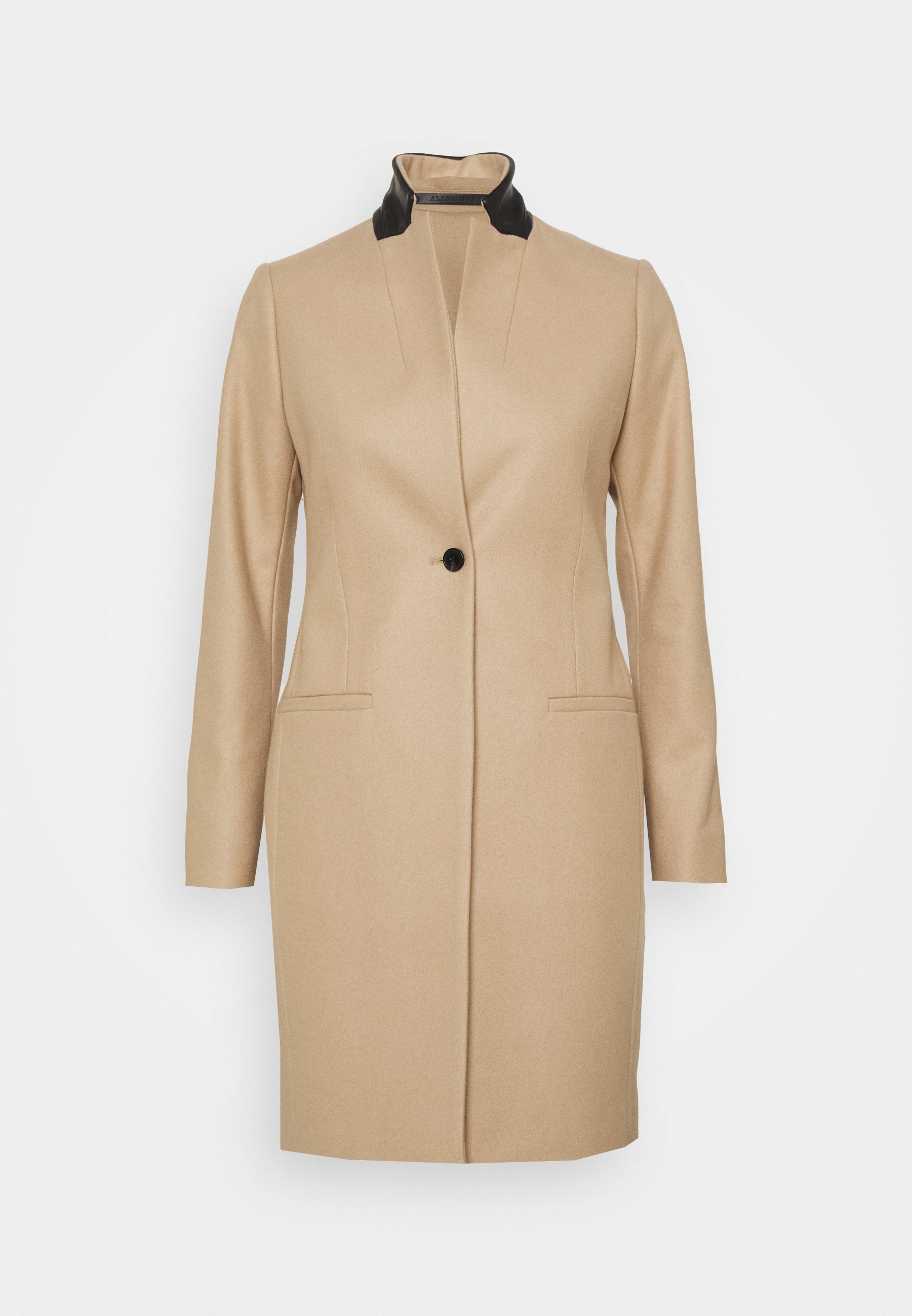 allsaints camel coat