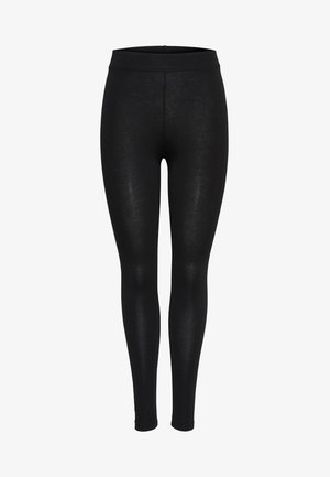 Mustad mustad, sujuva tekstuuriga, elastse vöökoha, täispikk disain, ilma nähtavate mustrite või detailideta.