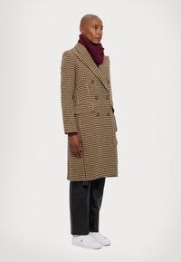 Lauren Ralph Lauren DOUBLE BREASTED HOUNDSTOOTH COAT - Palton clasic - brown/tan
