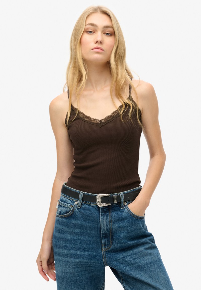 Superdry & Co ESSENTIAL brązowy