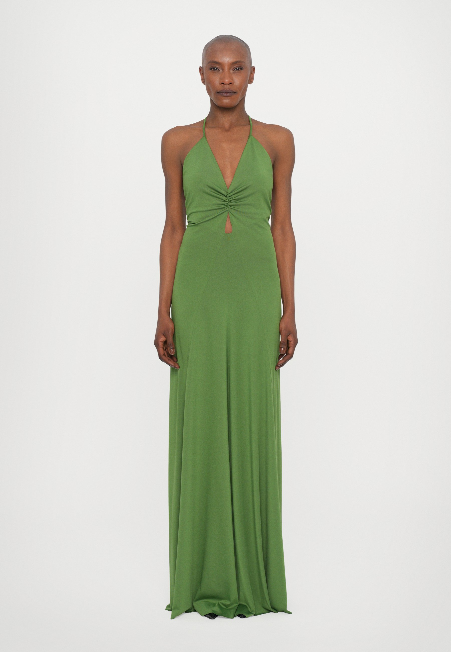 slim fit dress slacks Low Back Cami Floor Length Dress main image 1
