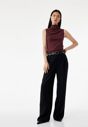 HIGH NECK - Top - brown