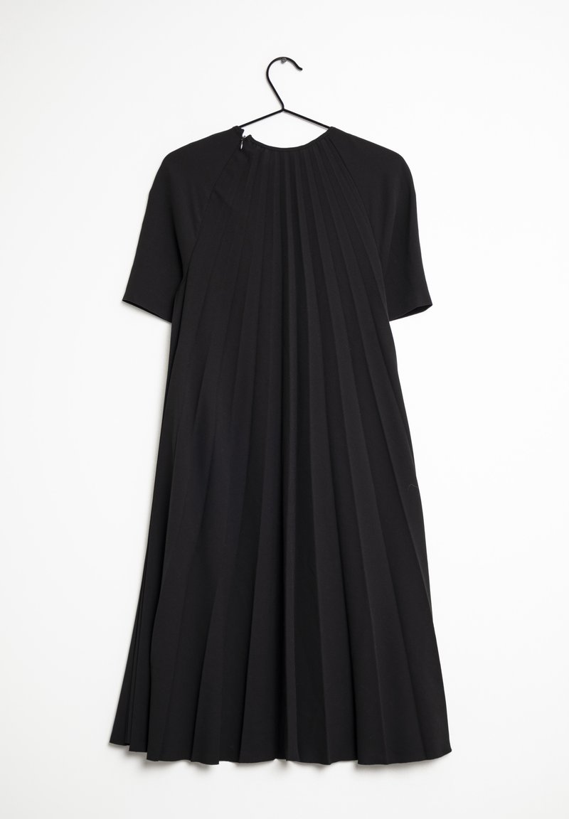cos pleated halterneck midi dress PLEATED HALTERNECK MIDI DRESS - BLUE