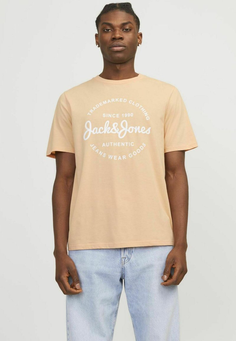 Jack & Jones RUNDHALS - T-shirt con stampa - apricot ice