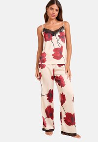 Niewybrane, cream red poppy print