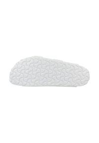 Witte sneakerzool met een golfachtig loopvlakpatroon en een textuur oppervlak. Stevige constructie met een ronde neus en naadloze randen.