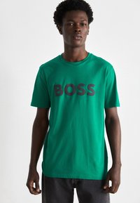 BOSS - THINKING - Tricou cu imprimeu - dark green Imagine miniatură 1