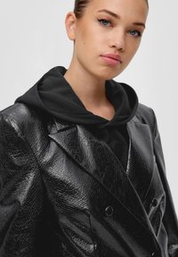 QS IN SCHLANGENLEDER-OPTIK - Imitatieleren jas - schwarz