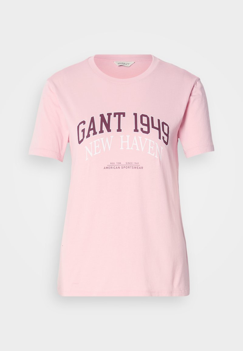 Gant T-shirt print donkerroze Gant T-shirt print donkerroze