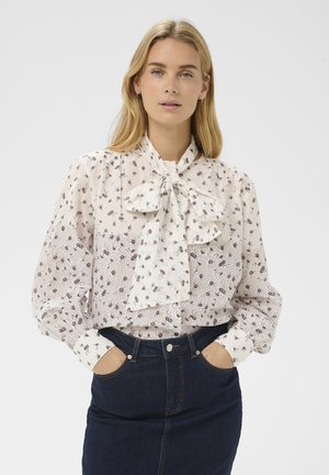 YANINA - Bluza s gumbima - whispering white fragile print