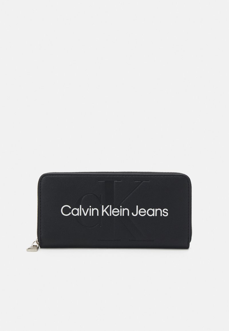 Calvin Klein Jeans SCULPTED ZIP AROUND MONO - Portafoglio - fashion black