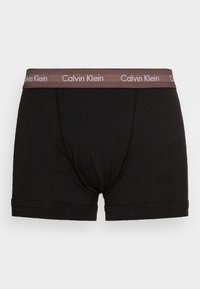 Calvin Klein Underwear TRUNK 3 PACK COTTON STRETCH - Úzke boxerky - camel/black/ red carpet