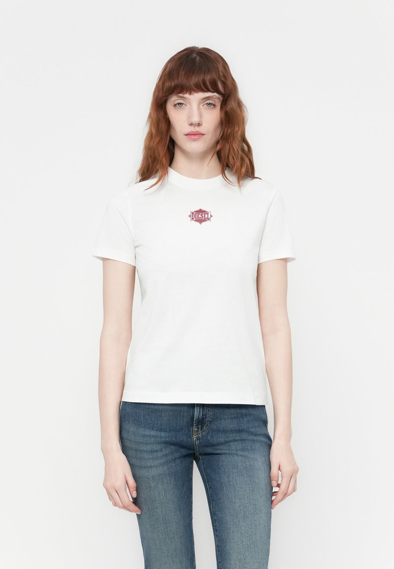 Diesel T-shirt print wit Diesel T-shirt print wit