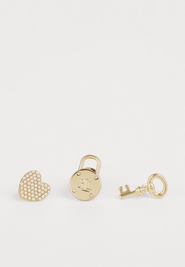 BOX PIN HEART LOCK KEY TRIO 3 PACK - Brooch