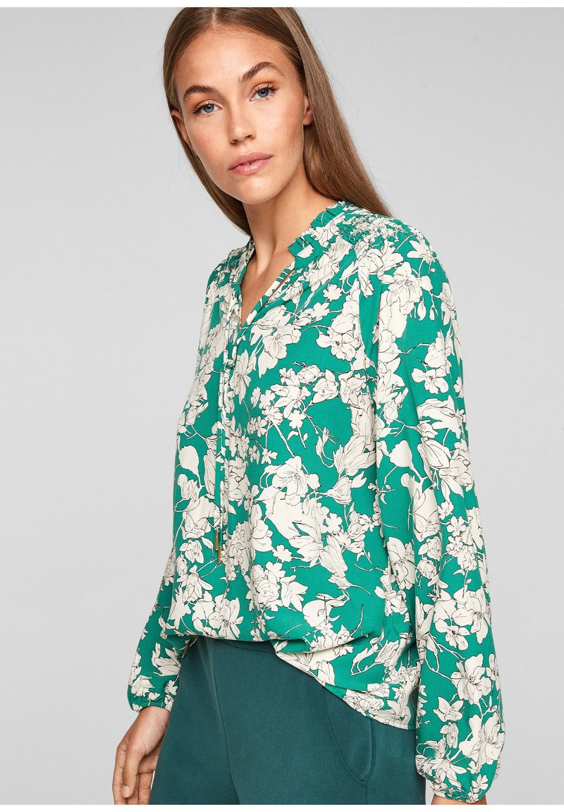 Damen Kleider | s.Oliver Tunika green aop/grün - QW30071 Damen Kleider | s.Oliver Tunika green aop/grün - QW30071