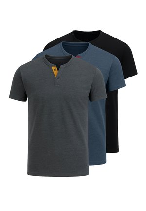 SET OF 3  - T-paita - black navy graphite