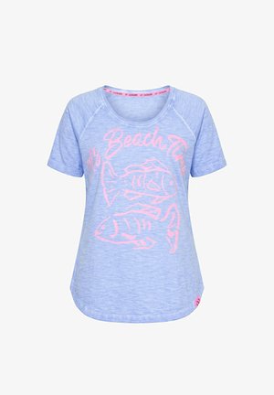 LAURASØN, SHIRT, RUNDHALS, 1/2 ARM, PRINT - Print T-shirt - pastel blue