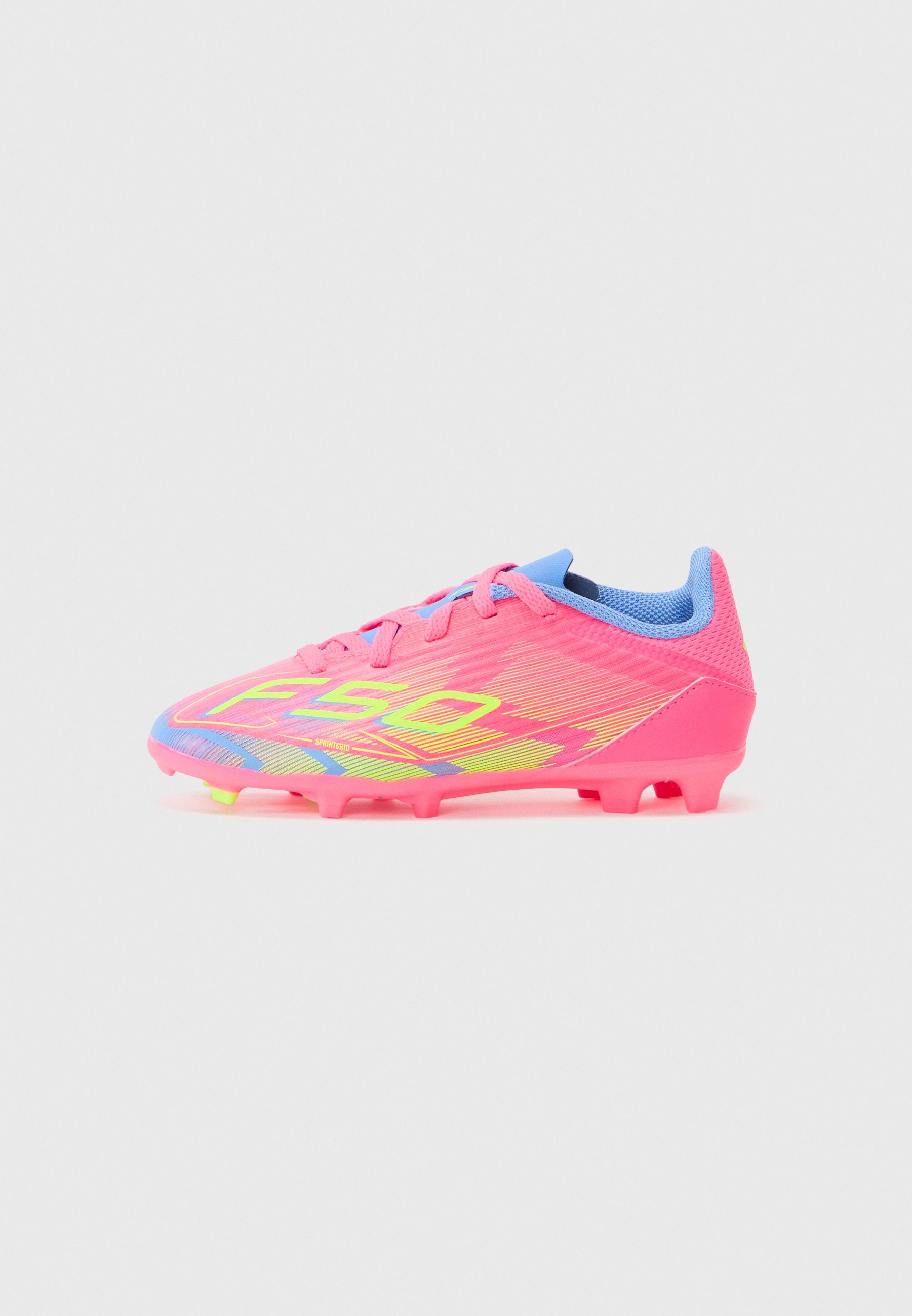 adidas Performance F50 LEAGUE FIRM/MULTI-GROUND KIDS - Voetbalschoenen met  kunststof noppen - lucid pink/lucid lemon/blue fusion/roze - Zalando.nl