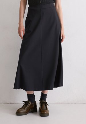MEDIUM LENGTH, FLARED HEM, WAISTBAND - A-line skjørt - deep night blue
