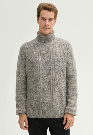 Strickpullover - brown blue fancy