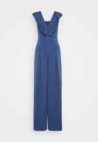 LEAH RUFFLE WIDE LEG - Jumpsuit - denim blue