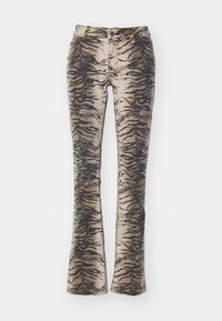 BOOTCUT  - Traperice krojene za nošenje s čizmama - brown