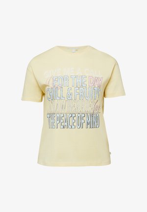 QS, T-SHIRT - T-shirt imprimé - helles zitrone