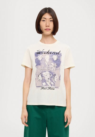 Weekend Max Mara ZIRLO - Print T-shirt - ecru