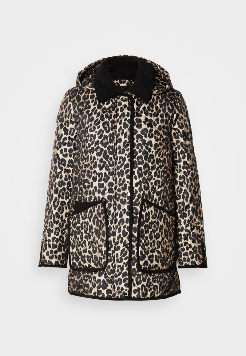 DKNY Halflange jas donkerbruin