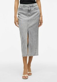 VILA MIDI - Pliiatsseelik - light grey denim