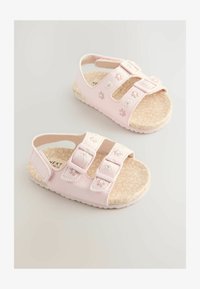 Atlasīts, pink floral embroidery