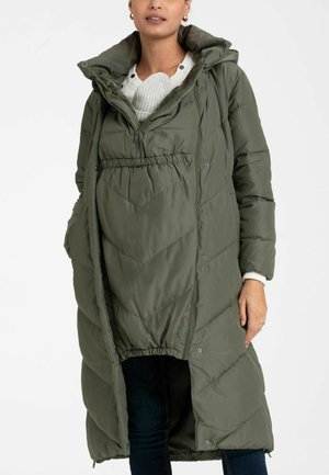 REGULAR FIT - 3-IN-1 LONG CHEVRON PUFFER MATERNITY  - Wintermantel - green