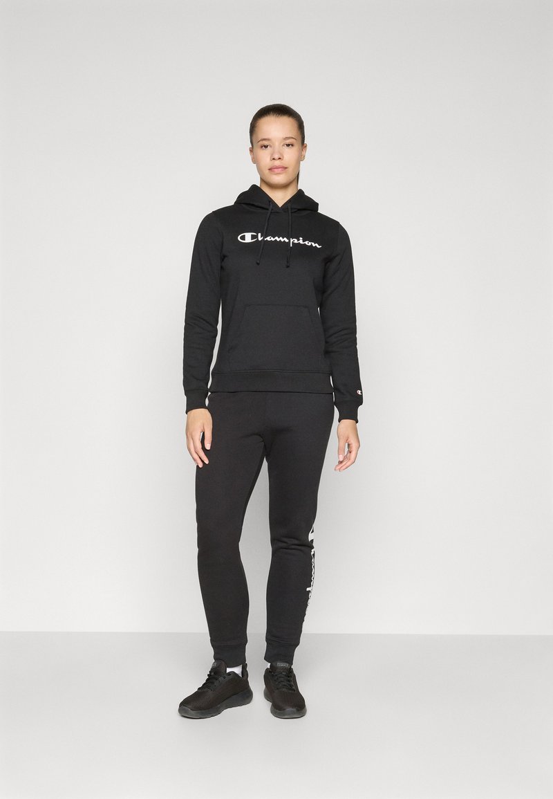 Champion BASICS HOODIE LARGE LOGO - Mikina s kapucí - black