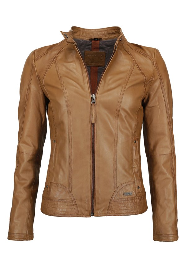Lederjacke - cognac