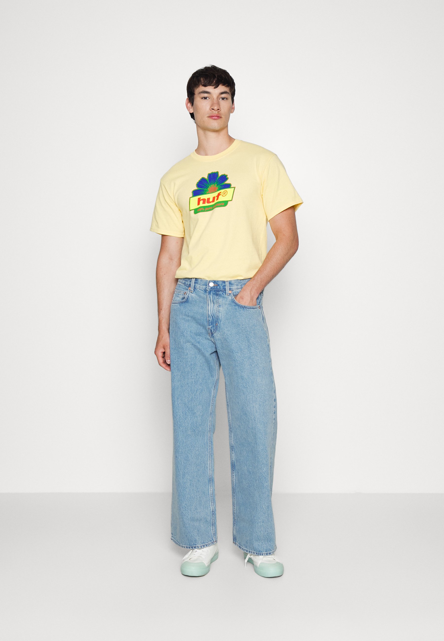 WIDE - Relaxed fit jeans - pen blue 