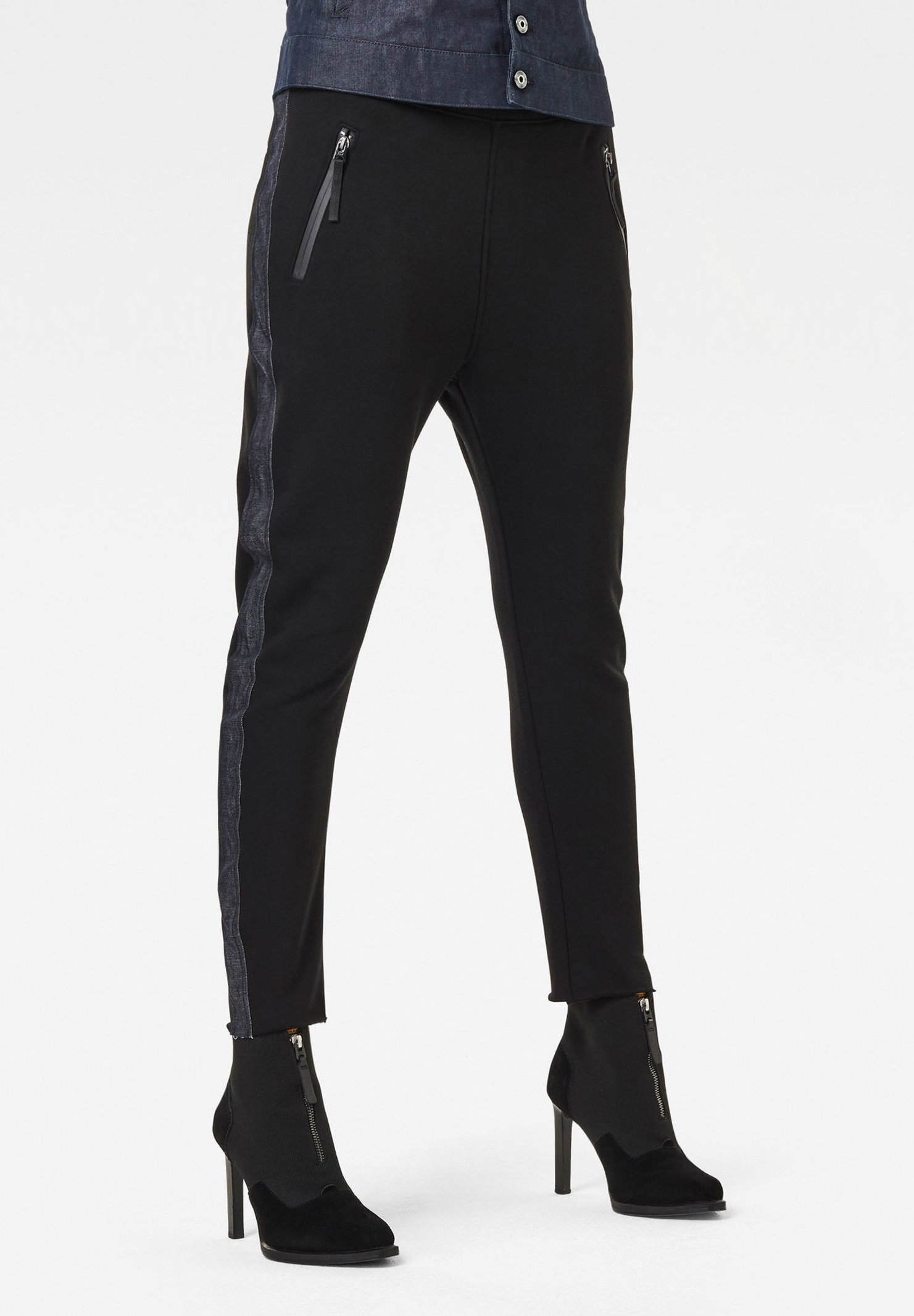 G-Star FABRIC MIX TAPERED - Broek - dk black/Zwart - Zalando.nl