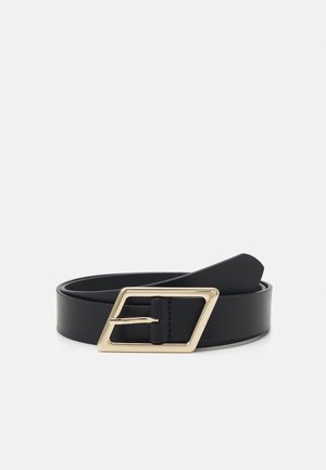 LEATHER UNISEX - Riem - black/gold-coloured