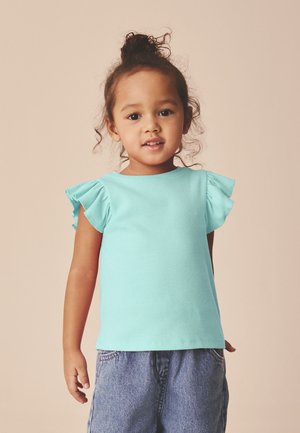 Next, REGULAR FIT - FRILL  - T-shirts basic - turquoise blue