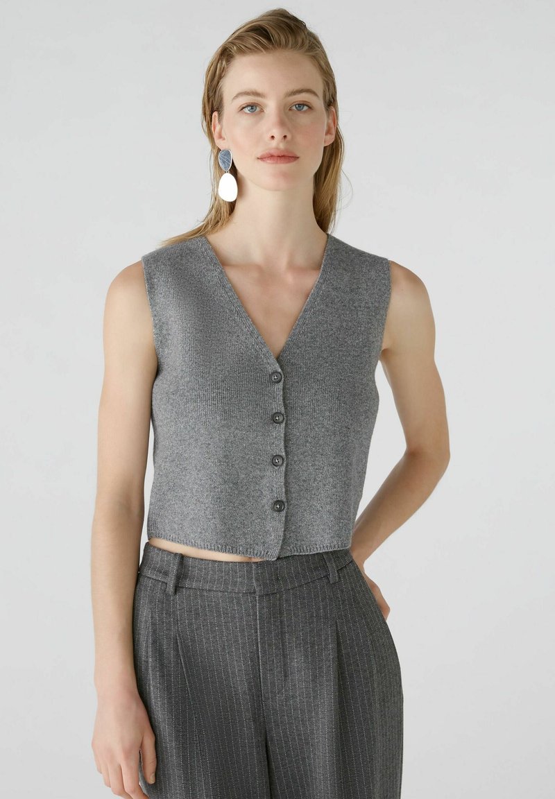 Oui Waistcoat - grey