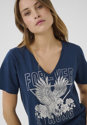 Culture CUGITH BRONX - Print T-shirt - blue bird