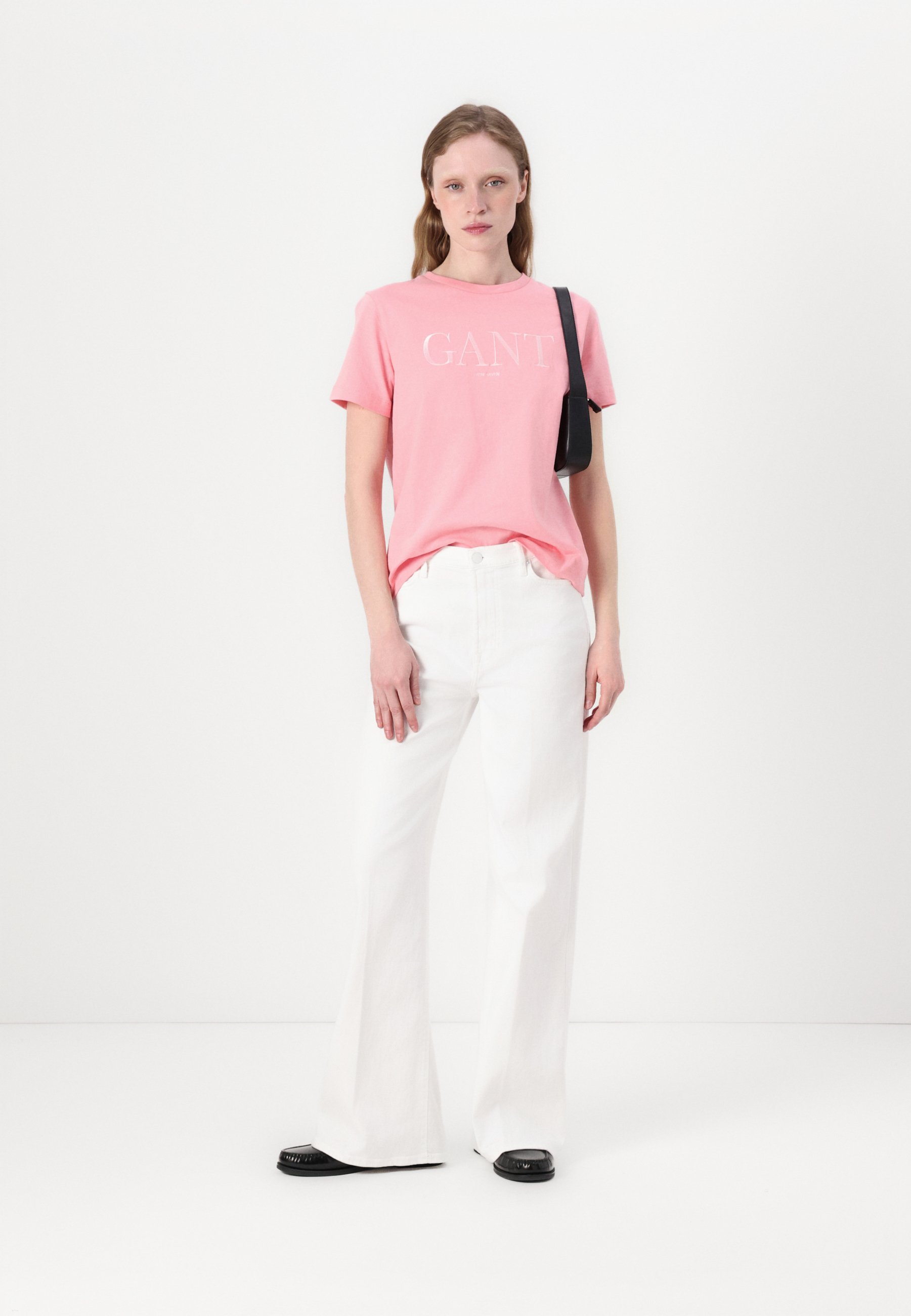 売れ筋商品|||ガント Tシャツ レディース トップス TONAL GRAPHIC  - Print T-shirt - geranium pink GANT TONAL GRAPHIC - T-Shirt print - geranium pink/pink