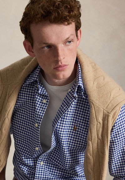 Polo Ralph Lauren CUSTOM FIT OXFORD SHIRT - Košeľa - blue/white