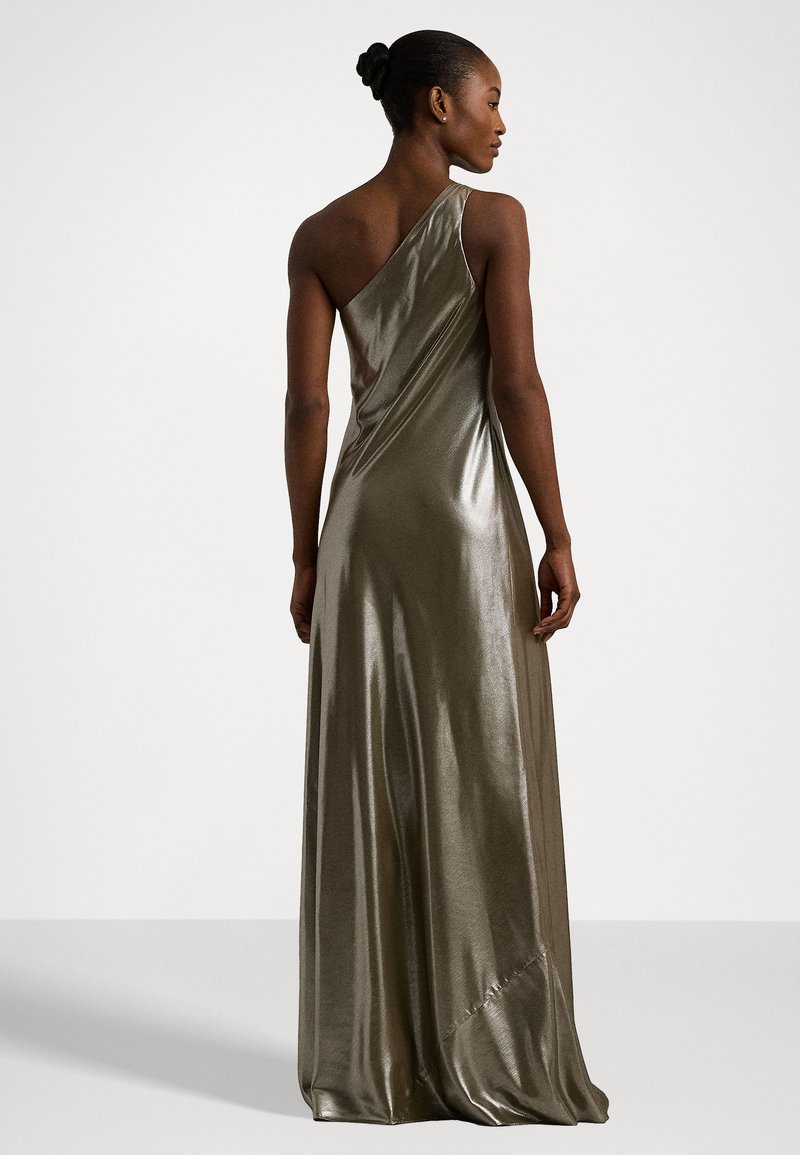 Lauren Ralph Lauren METALLIC CHIFFON ONE-SHOULDER GOWN - Occasion wear -  silver/gold-coloured