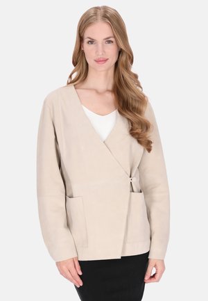 Leren jas - offwhite