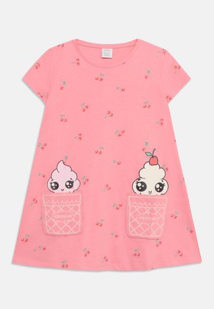 Lindex, LONG PATCHPOCKETS ICECREAM - Hverdagskjole - pink