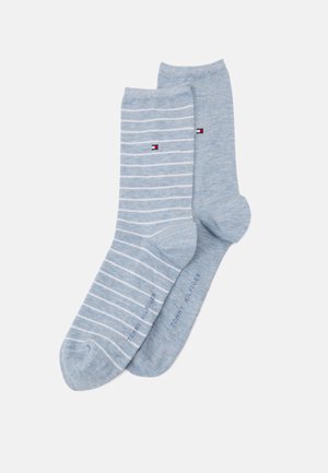 WOMEN SMALL STRIPE 2 PACK - Socks - light blue melange