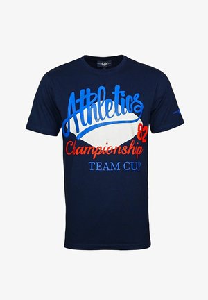 Print T-shirt - dunkelblau
