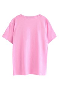 Kortærmet t-shirt i skarp pink bomuld, med rund halsudskæring og en afslappet pasform. Glat tekstur med lige søm og uden mønster.
