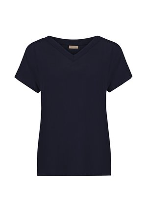V-NECK KIMONO SLEEVES - T-shirts basic - Blue